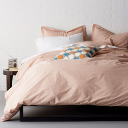 On Point Organic Percale Duvet Cover - Coral - Products