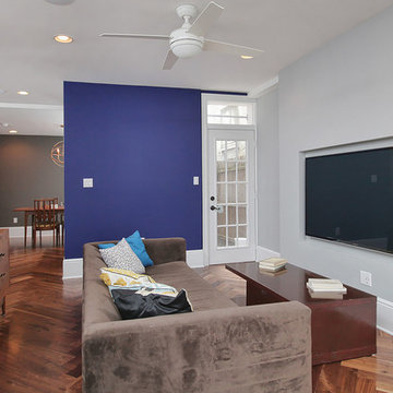Graduate Hospital, Philadelphia: Herringbone Floor, Walnut Stair, Accent Walls