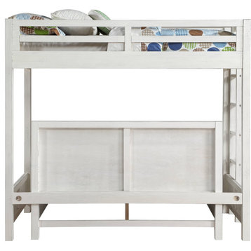 ACME Celerina Queen Bed, Weathered White Finish