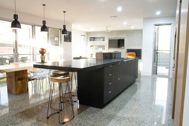 This is an example of a modern kitchen in Sunshine Coast.