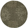Sensations Wool Blend, Over-Tufted Rug, Charcoal, 7'6"x7'6" Round