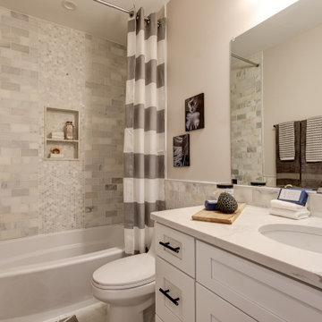 Bathroom Remodeling With Corner Tub, Standing Shower, Sink & Cabinet, Illinois