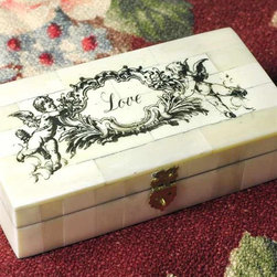 Scrimshaw Love Box - Decorative Boxes