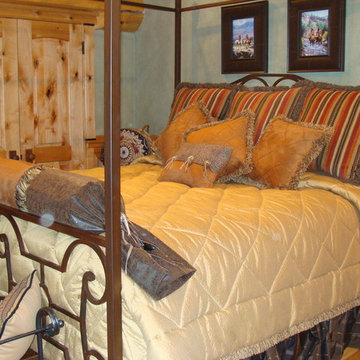 Lakeside Montana Log Home Custom Bedding