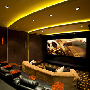 Contemporary home cinema in Amsterdam.
