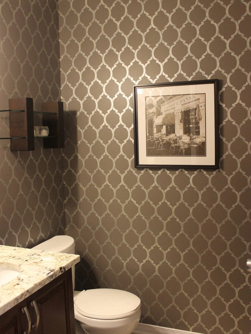 Powder Room Stencil Design Ideas & Remodel Pictures Houzz