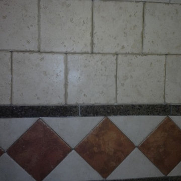 Master and main bathroom with imported Italian porcelin and granite tiles.