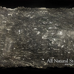 All Natural Stone - Phantom Black Granite Slab - Kitchen Countertops