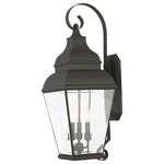 Livex Lighting - Livex Lighting Exeter Black Light Outdoor Wall Lantern - Finished in black with clear beveled glass, this outdoor wall lantern offers plenty of stylish illumination for your home's exterior.