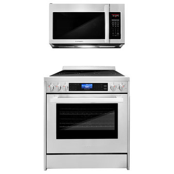 2-Piece Kitchen, 30" Over The Range Microwave and 30" Electric Range