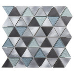 Modket - Modket Black Gray Triangle Aluminum Glass Modern Mosaic Tile Backsplash TDH64MDR - Thickness: 8mm