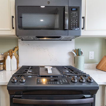 Transitional Kitchen With Over-Sized Island