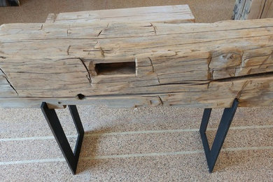 Our New Furniture Line made from Reclaimed Beams!
