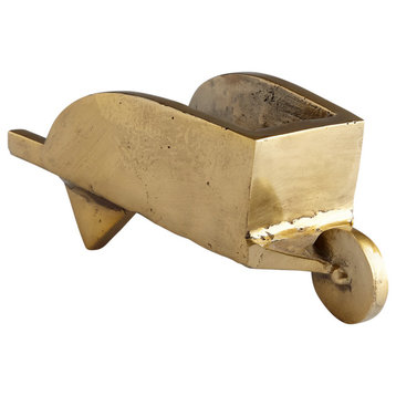 Cyan Wheelbarrow Token 11231, Aged Brass