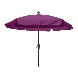 FiberBuilt Umbrellas LLC - FiberBuilt Umbrella 7.5 Foot Hexagonal Burgundy Garden Umbrella - Outdoor Umbrellas