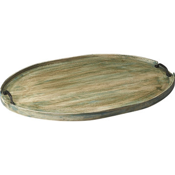 Dubois Solid Wood Serving Tray - Green