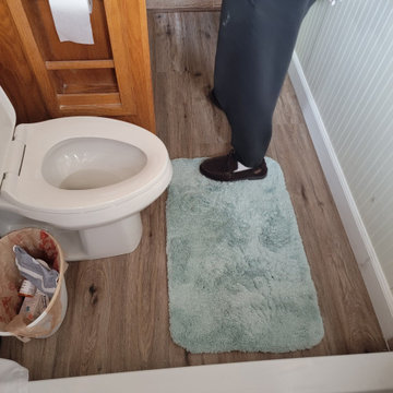 Shower remodel w/ LVP slip resistant Vinyl Planks