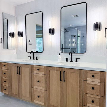 Timeless Bathroom Transformation: Texture, Balance & Custom Details