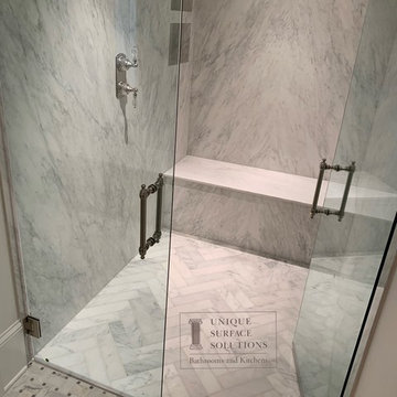 Hudson White ThinSlabz Shower