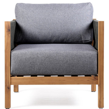 Sienna Outdoor Patio Lounge Chair - Teak Vft (Vertical Fibre Technology) Gray
