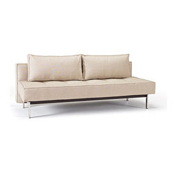 "Innovation" Sly Deluxe Mixed Dance Natural Sofa Bed / Chrome Legs - Sofas
