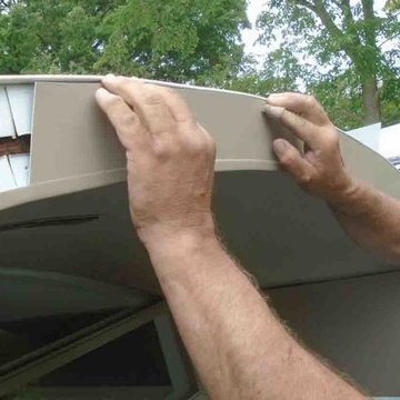 TPO Roofing System over Barrel Roof – Installing curved fascia in color to match