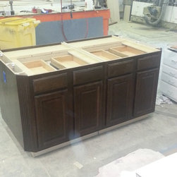 Kitchen Island  66 x 36 fluted angle clipped corners - Kitchen Islands And Kitchen Carts