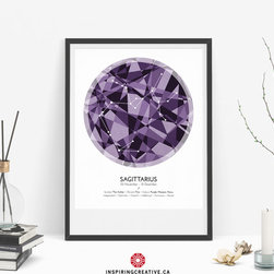 SAGITTARIUS Zodiac Constellation Poster - Abstract Modern Art Gallery Quality Gi - Prints And Posters
