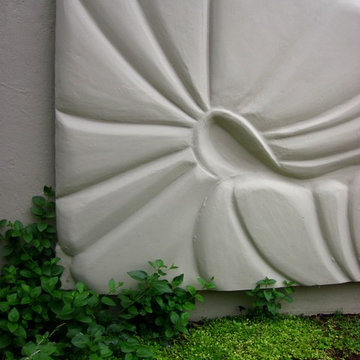 Small split level, Oriental inspired garden
