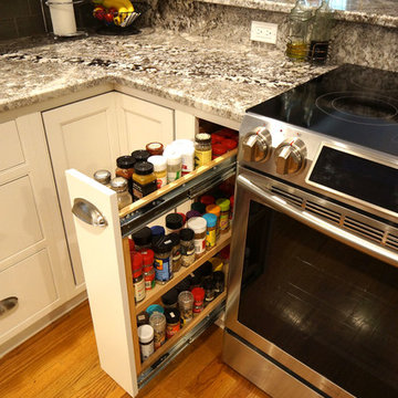 Frosty White beaded inset kitchen in Milford