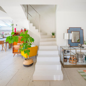 Escalier maçonné, maison Méditerranée