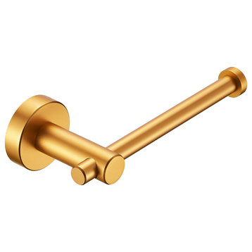Wall Mounted Toilet Paper Holder, Brushed Gold