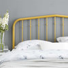 Modway Lennon Contemporary Modern Full Metal Spindle Headboard in Gold