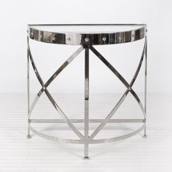 Grove Studded Console - Polished Nickel - Clayton Gray Home - Furniture