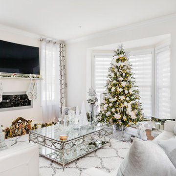 The O'Dell Family Window Treatments at Christmas