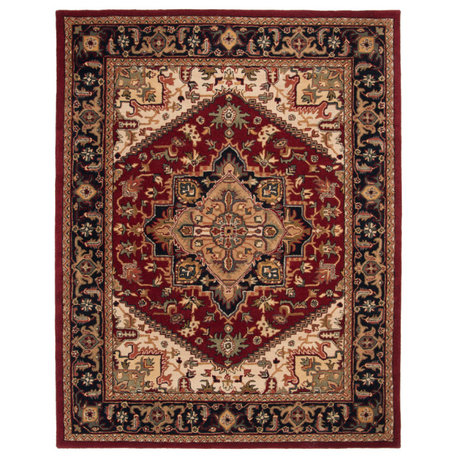 Safavieh Heritage Collection HG625 Rug, Red, 7'6"x9'6"