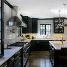 Black cabinets