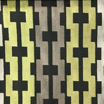 Piccadilly Cut Velvet Upholstery Fabric, Grass