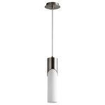 Oxygen Lighting - Oxygen Lighting 3-678-224 Ellipse - 16.75 Inch 5.1W 1 LED Tall Pendant - Warranty: 1 Year/1 Year on LED eclictEllipse 16.75 Inch 5 Black White Opal GlaUL: Suitable for damp locations Energy Star Qualified: n/a ADA Certified: n/a  *Number of Lights: 1-*Wattage:5.1w LED bulb(s) *Bulb Included:Yes *Bulb Type:LED *Finish Type:Black
