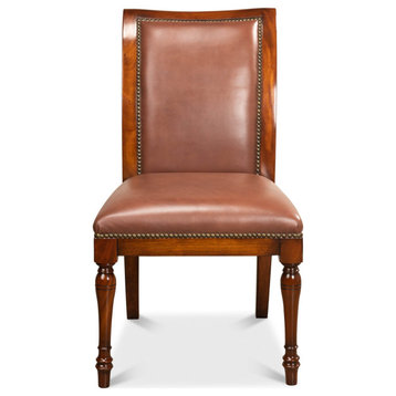 Directoire Style Leather Dining Chair