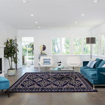 Aileen Area Rug in Navy & Gray