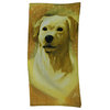 Golden Labrador Retreiver Dog Velour Beach Towel 30 X 60 in.