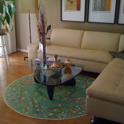 Cherry Blossom Round Floorcloth - Products