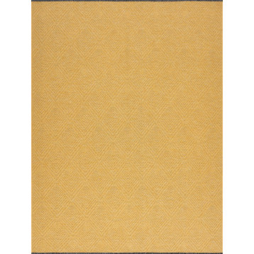 Alice Transitional Diamond Gold Indoor Rectangle Area Rug 8x10