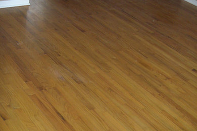 Example of a mid-sized minimalist open concept family room design in Indianapolis