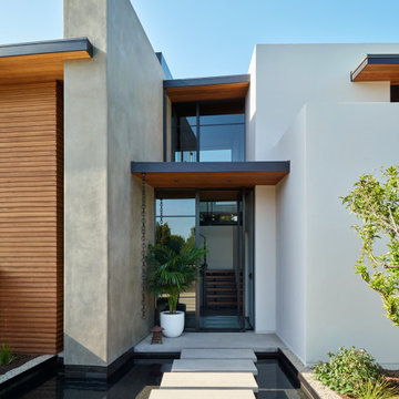Luxury Contemporary Home Entry in Santa Barbara