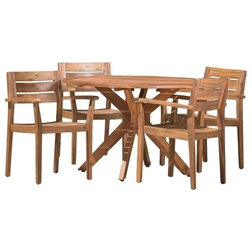 Transitional Outdoor Dining Sets by GDFStudio