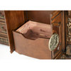 Michael Amini Villa Valencia Wood Dresser and Mirror Set - Classic Chestnut