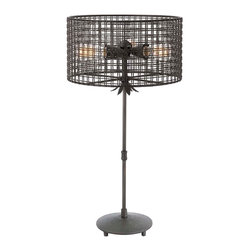 Maya 15" Table Lamp | Black Brushed Steel - Table Lamps