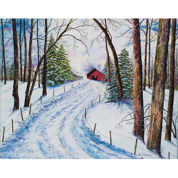 "Winter's Glow" Canvas Art, 36"x24"
